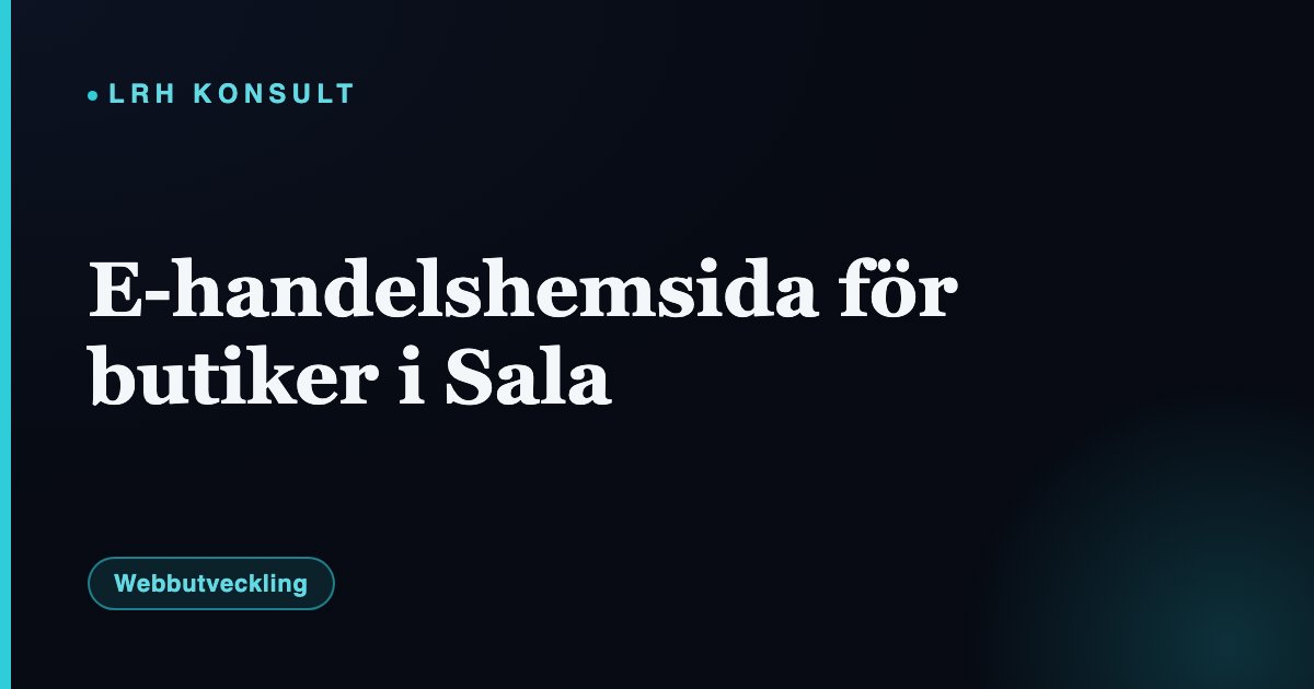 E-handelshemsida för butiker i Sala – LRH Konsult
